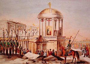 Die Segnung der Wasser in St. Petersburg, ca. 1820