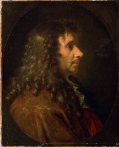 Molière (Profilporträt von Jean-Baptiste Poquelin (1622-1673). Gemälde, um 1660. von Charles Le Brun