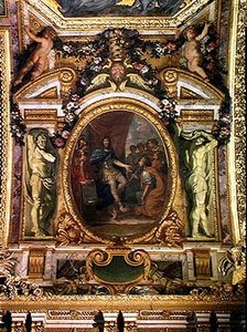Förderung der Künste im Jahr 1663, Deckenmalerei aus der Galerie des Glaces