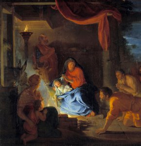 Die Anbetung der Hirten (Detail) von Charles Le Brun