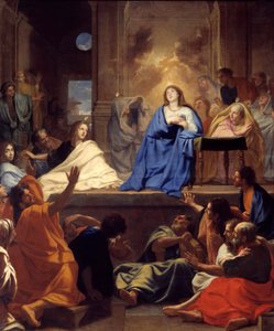 Der Abstieg des Heiligen Geistes, Gemälde von Charles Lebrun (1619-1690) 1656