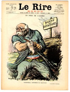 Cover von „Das rote Lachen“, Satirisch in Farben von Charles Leandre