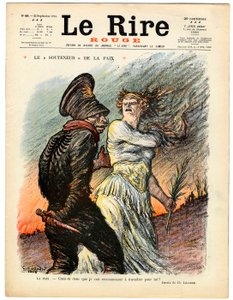 Cover von „Das rote Lachen“, Satirisch in Farben von Charles Leandre