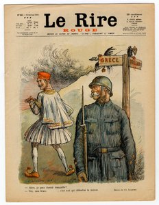 Cover von „The Red Laughter“, Satire in Farben von Charles Leandre