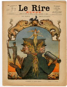 Cover von „Das rote Lachen“, Satirisch in Farben von Charles Leandre