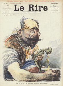 Seine Exzellenz Herr Rouvier, Finanzminister. Illustration für Le Rire