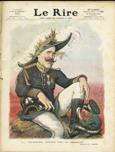 Illustration von Charles Leandre (1862-1934) für das Titelbild von Le Rire, 27/09/13 - Feldmarschall Konstantin - Deutschland Preußen, Helm mit Spitze, Armee, Griechenland - Ferdinand von Bulgarien (1816-1948), Konstantin Konstantin I. (1868-1923) - Schuhp von Charles Leandre