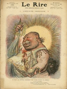 Illustration von Charles Leandre (1862-1934) für das Cover von Le Rire, Nr. 312, 23/01/09 - Amerika USA - William Howard Taft (1857-1930), Präsident
