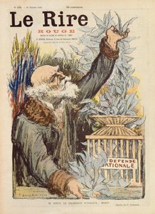 M. Ribot, Zauberer der blauen Vögel, Titelillustration von Le Rire Rouge, 21. Oktober 1916 von Charles Leandre