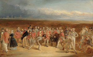 Die fertige Skizze für Die Golfer: Ein großes Match gespielt auf den St. Andrews Links von Sir David Baird, Bt. und Sir Ralph Anstruther, Bt. von Balcaskie, gegen Major Playfair und John Campbell, Esq., von Glensaddell, im Jahr 1850