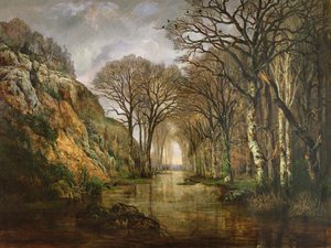 Die Erdre, Winter, 1857 von Charles Leroux