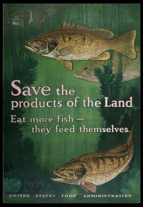 Rettet die Produkte des Landes, esst mehr Fisch, 1914-18 von Charles Livingston Bull