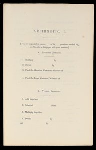 Arithmetik, Oxford University Press, ca. 1870