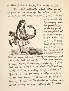 Alice hält ihren Strauß, Illustration aus Alice