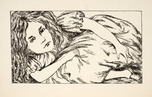 Alice im Haus des Weißen Kaninchens, Illustration aus Alice unter der Erde, veröffentlicht 1886