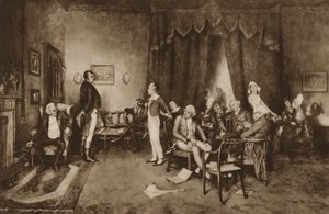 Treffen von Robert Burns und Sir Walter Scott, Edinburgh von Charles Martin (after) Hardie
