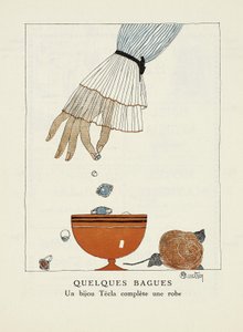 Werbung für "Tecla", aus Gazette de Bon Ton, veröffentlicht 1920 von Charles Martin