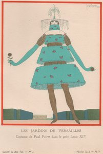 Die Gärten von Versailles, Februar 1913 (Pochoir-Druck)