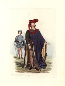 Typische männliche Kostüme zur Zeit von König Heinrich IV. und Heinrich V. von Charles Martin
