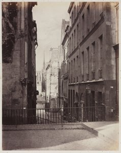 Rue Jean-de-Beauvais. Blick von der Rue des Écoles auf den im Bau befindlichen Boulevard Saint-Germain von Charles Marville