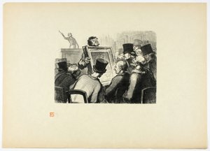 Die Kunstliebhaber im Hôtel Bouillon, aus Tirage Unique de Trente-Six Bois