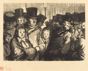 Boulevard du Temple um Mitternacht von Charles Maurand after Honoré Daumier