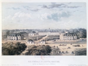 Gesamtansicht des Maritimen Krankenhauses in Rochefort von Charles Mercereau