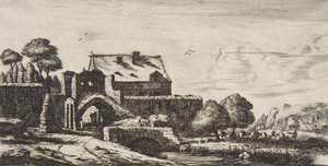 Eine Wassermühle in der Nähe von Saint-Denis