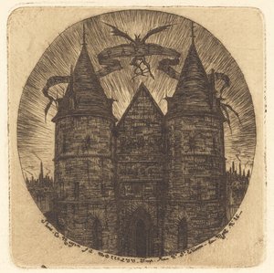 Altes Tor des Justizpalastes, Paris von Charles Meryon
