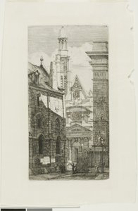 Kirche St. Etienne du Mont, Paris von Charles Meryon