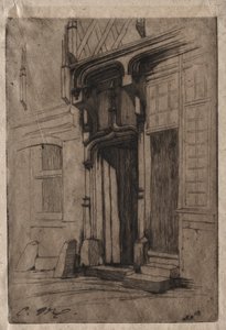 Tür eines alten Klosters in der Rue Mirabeau, Bourges von Charles Meryon