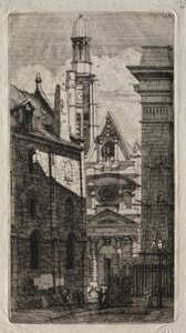 Radierungen von Paris: Kirche St. Stephan des Berges, 1852