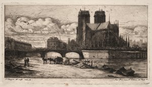 Radierungen von Paris: Die Apsis der Kathedrale Notre Dame, 1854 von Charles Meryon