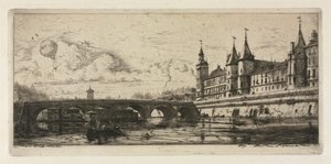 Radierungen von Paris: Die Wechselbrücke