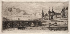 Radierungen von Paris: Die Wechselbrücke