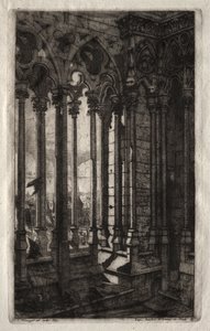 Radierungen von Paris: Die Galerie von Notre Dame, 1853