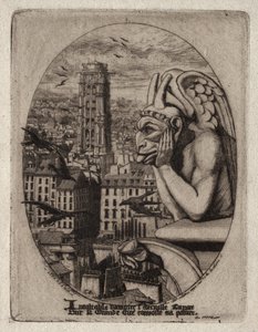 Radierungen von Paris: Der Wasserspeier