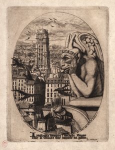 Radierungen von Paris: Der Wasserspeier
