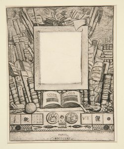 Rahmenprojekt für das Porträt von Armand Guerand von Charles Meryon