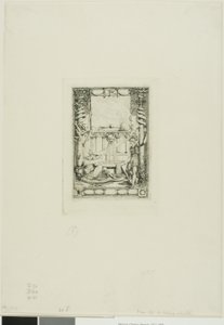 Frontispiz für den Katalog der Stiche von Thomas De Leu von Charles Meryon