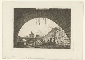 Ansicht von Pont-Neuf unter dem Bogen Pont-au-Change in Paris von Charles Meryon