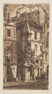 Haus mit einem Türmchen, Weberstraße, Paris von Charles Meryon