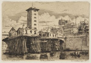 Die Notre-Dame-Pumpe - 1852 von Charles Meryon