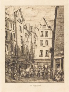 Pirouette-Straße, in der Nähe der Märkte, Paris von Charles Meryon