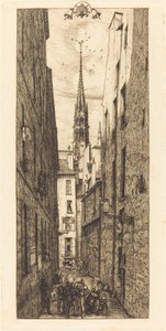 La Rue des Chantres, Paris von Charles Meryon