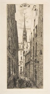 Die Rue des Chantres, Paris von Charles Meryon