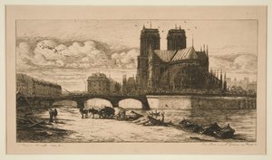 Die Apsis von Notre-Dame von Charles Meryon