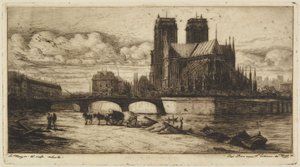 Die Apsis von Notre-Dame de Paris von Charles Meryon