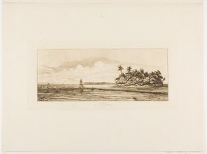 Ozeanien: Fischen, nahe Inseln mit Palmen in der Uea- oder Wallis-Gruppe, 1845