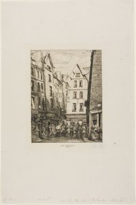 Rue Pirouette aux Halles, Paris von Charles Meryon
